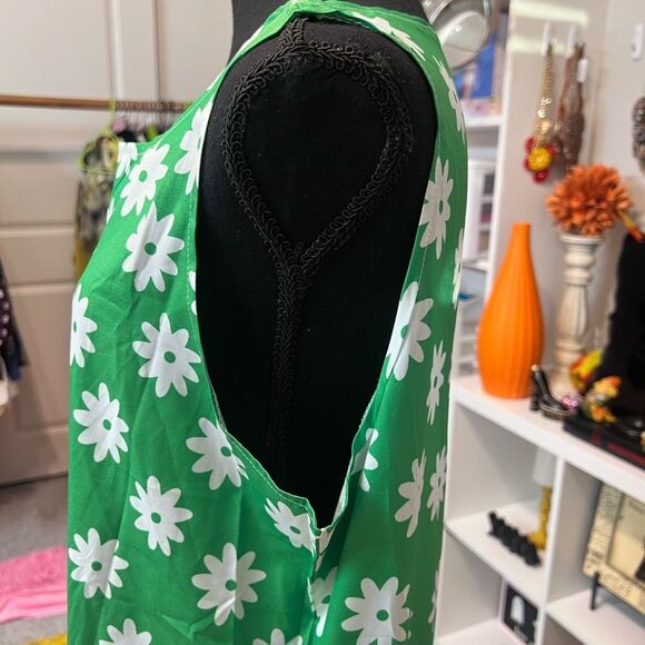 Women’s Green Floral Daisy sleeveless Maxi Dress size extra large - Picture 6 of 6